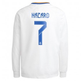 Fotbalový Dres Real Madrid Eden Hazard 7 Domácí 2021/22 Dlouhý Rukáv